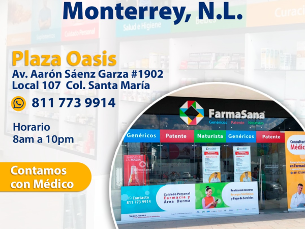 ¡Ya abrimos nueva franquicia Farmasana en Monterrey!